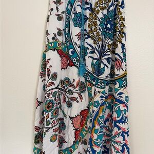 Free Market Boho Maxi Skirt Floral Paisley Print Size L